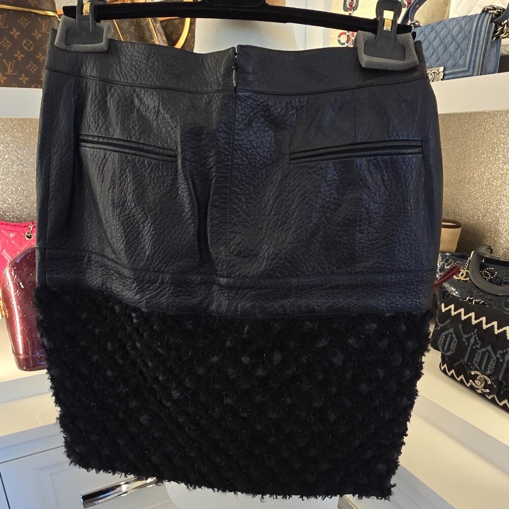 Chanel Leather Skirt 94305 size 42 NWT $5480 new -Has matching jacket. see other